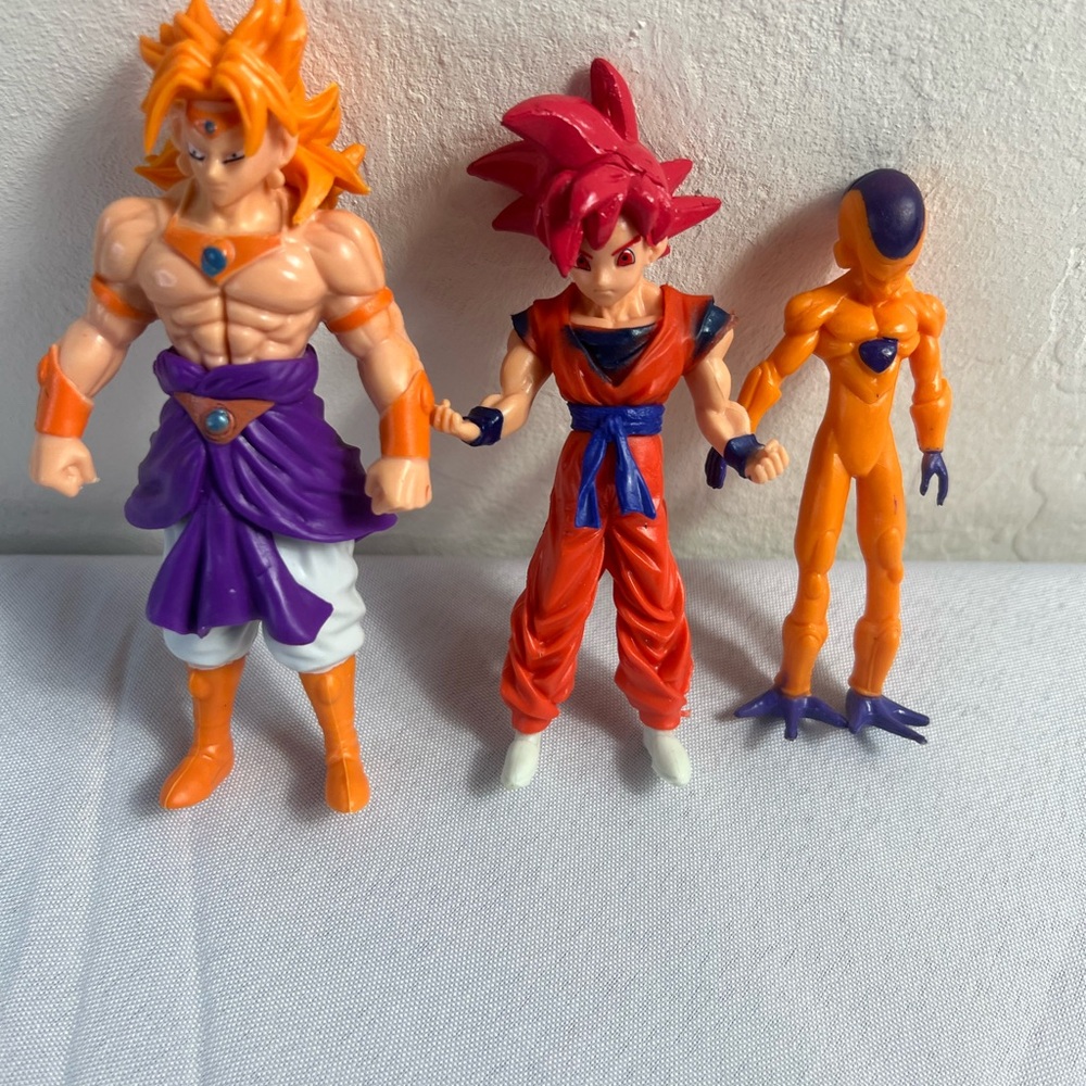 🔥 Dragon Ball Z Mini Figure Set Broly, Goku, & Golden Frieza 3pc Lot
